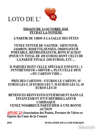 4ÈME LOTO DE L'APVOC 23